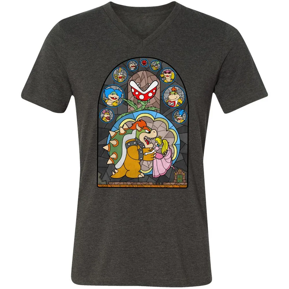 Unisex V-Neck T-Shirt - ZTB5GS8S - Dark Grey Heather - 8