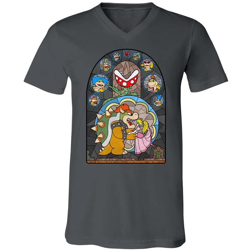 Unisex V-Neck T-Shirt - ZTB5GS8S - Asphalt - 12
