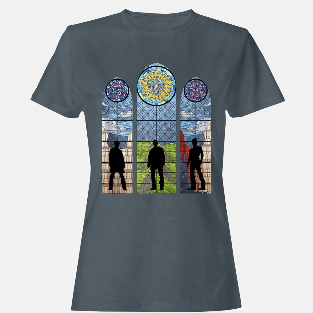 Women's T-Shirt - J7XWSB6Y - Charcoal - 3
