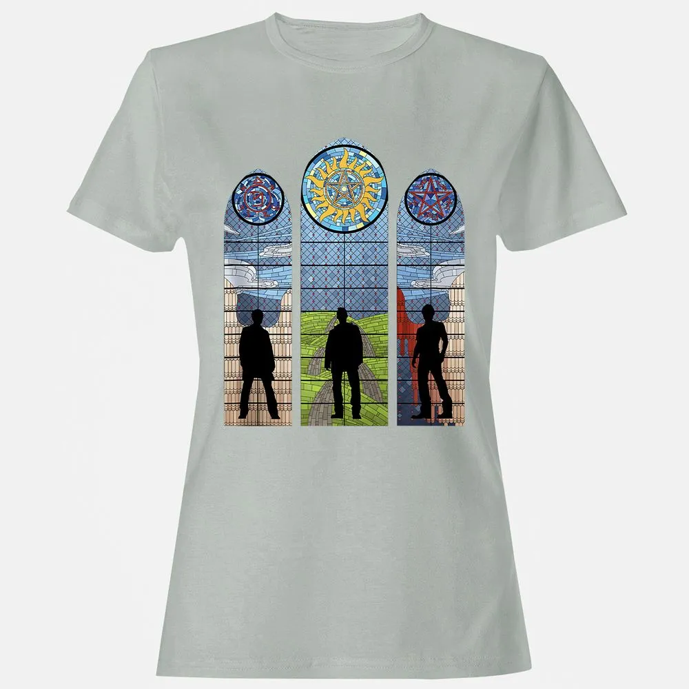Women's T-Shirt - J7XWSB6Y - Ash - 2