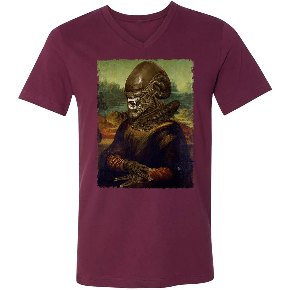 Unisex V-Neck T-Shirt - 1WGK514Y - Maroon - 6
