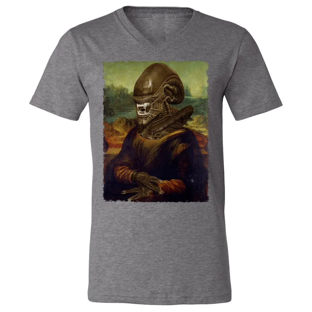 Unisex V-Neck T-Shirt - 1WGK514Y - Deep Heather - 13