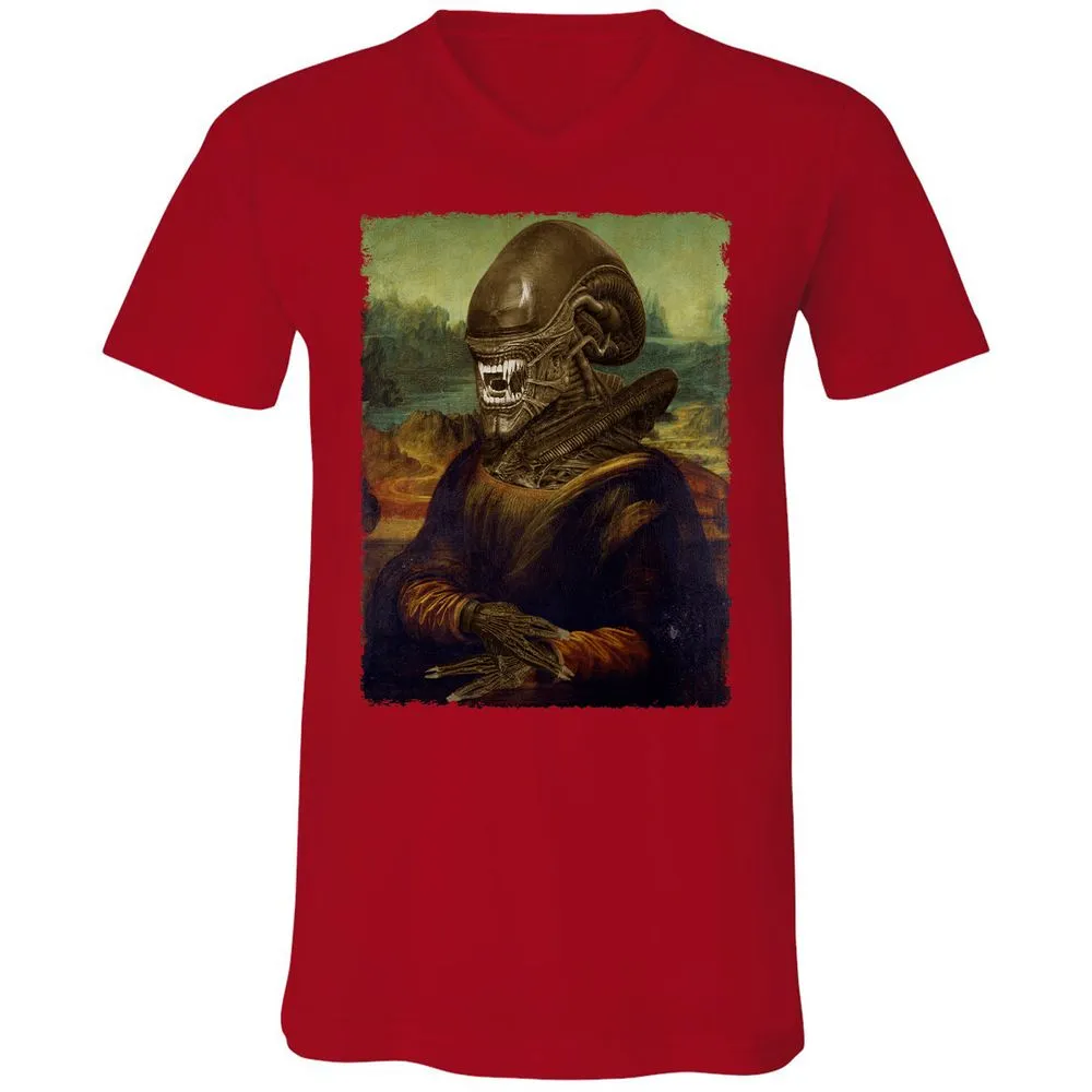 Unisex V-Neck T-Shirt - 1WGK514Y - Red - 3