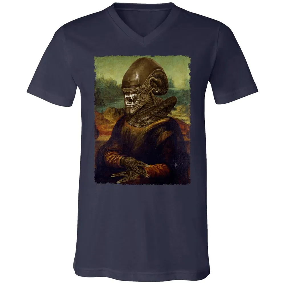 Unisex V-Neck T-Shirt - 1WGK514Y - Navy - 2
