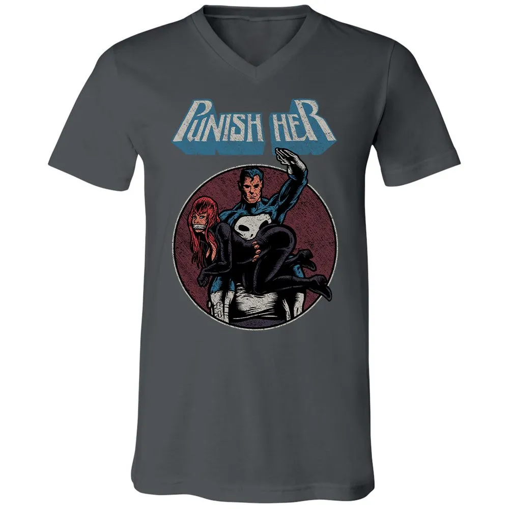 Unisex V-Neck T-Shirt - VGLEKTQB - Asphalt - 12