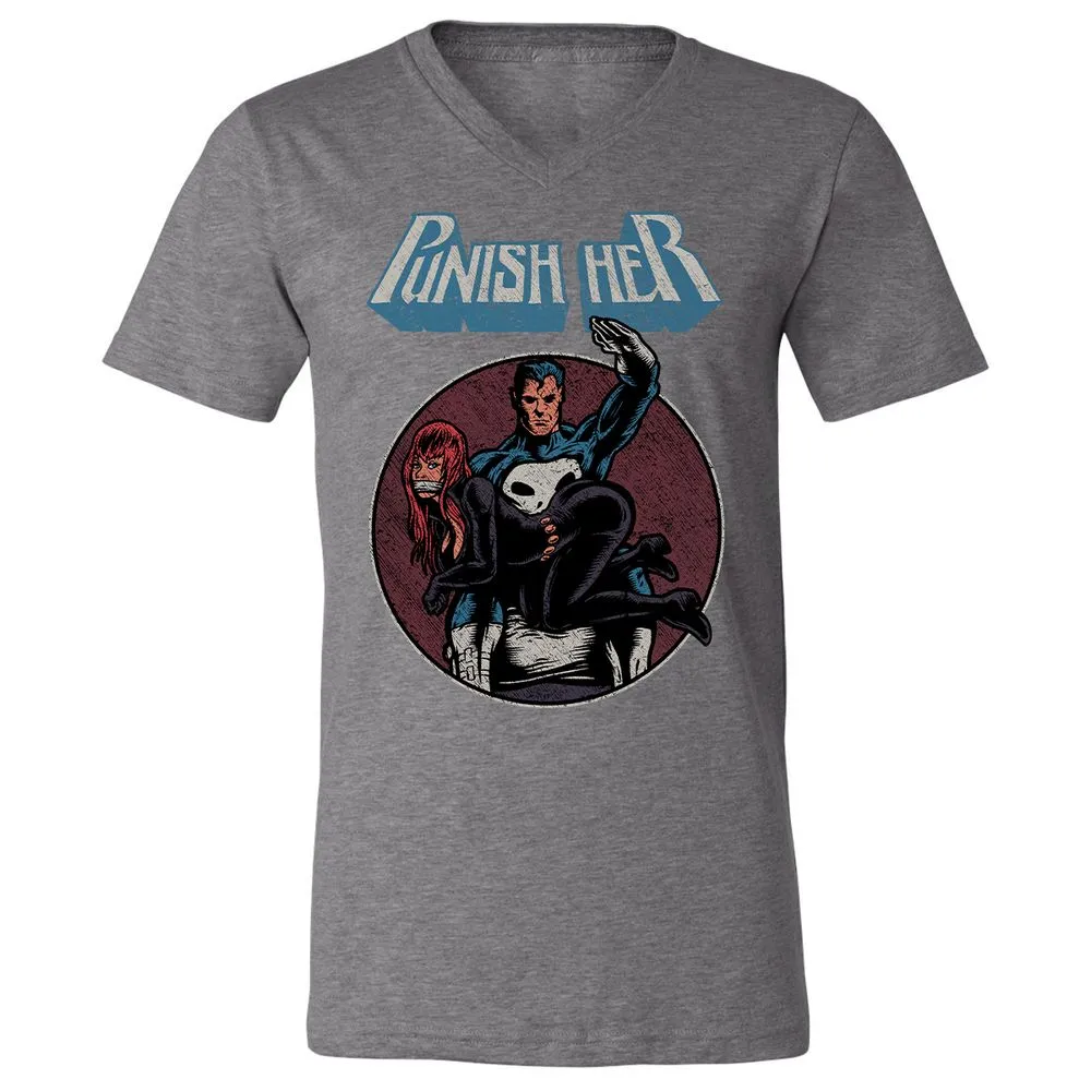 Unisex V-Neck T-Shirt - VGLEKTQB - Deep Heather - 13