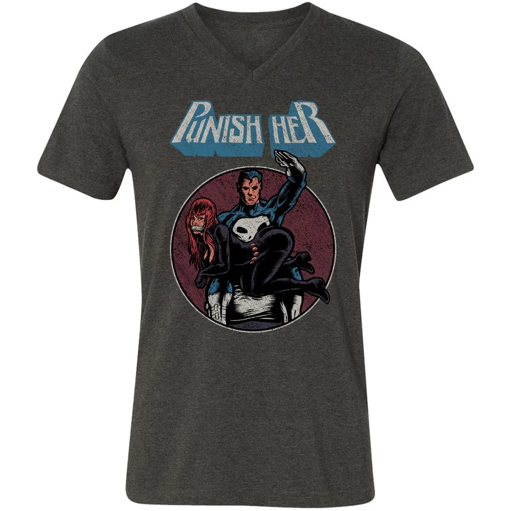 Unisex V-Neck T-Shirt - VGLEKTQB - Dark Grey Heather - 8