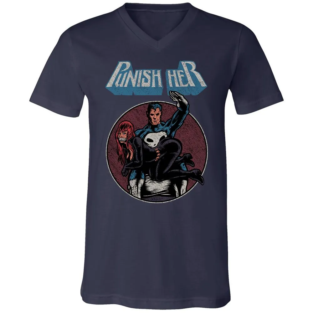 Unisex V-Neck T-Shirt - VGLEKTQB - Navy - 2