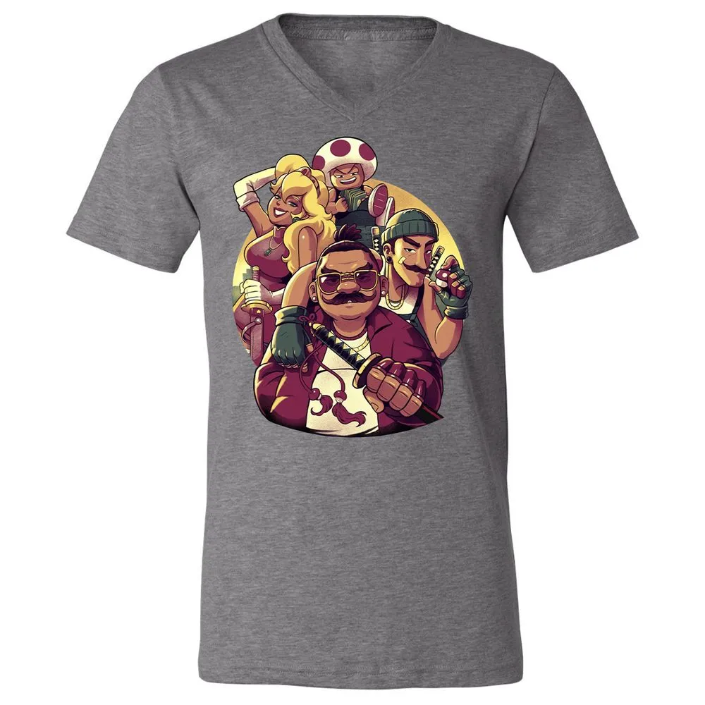Unisex V-Neck T-Shirt - 543TZYCJ - Deep Heather - 13