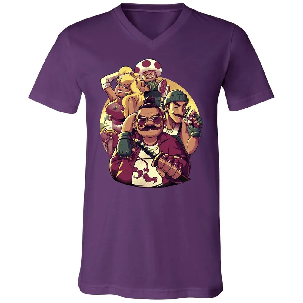 Unisex V-Neck T-Shirt - 543TZYCJ - Team Purple - 9