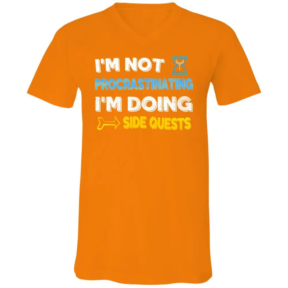 Unisex V-Neck T-Shirt - 7M3E573W - Orange - 11