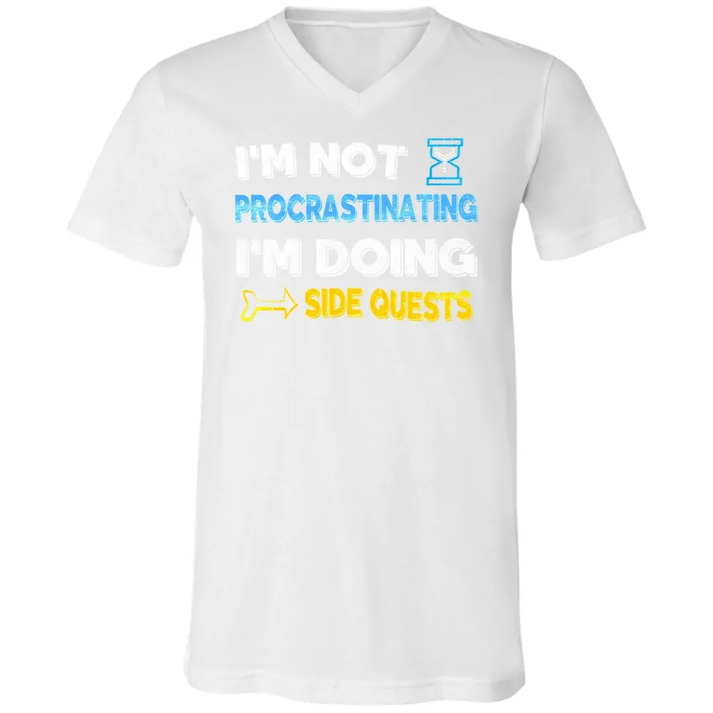 Unisex V-Neck T-Shirt - 7M3E573W - White - 5