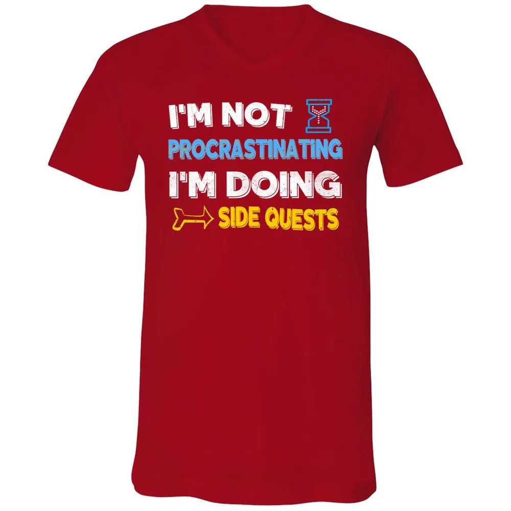 Unisex V-Neck T-Shirt - 7M3E573W - Red - 3