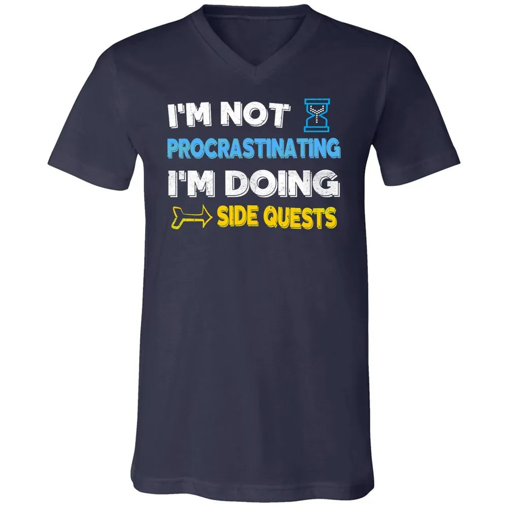Unisex V-Neck T-Shirt - 7M3E573W - Navy - 2