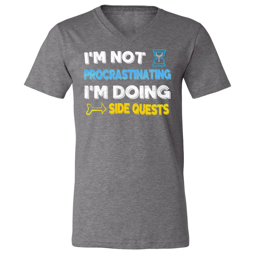 Unisex V-Neck T-Shirt - 7M3E573W - Deep Heather - 13