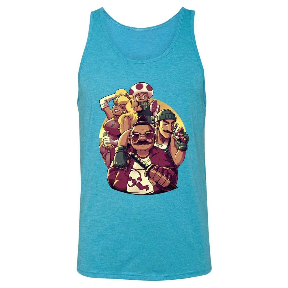 Unisex Jersey Tank - UDQEB1JH - Aqua Triblend - 3
