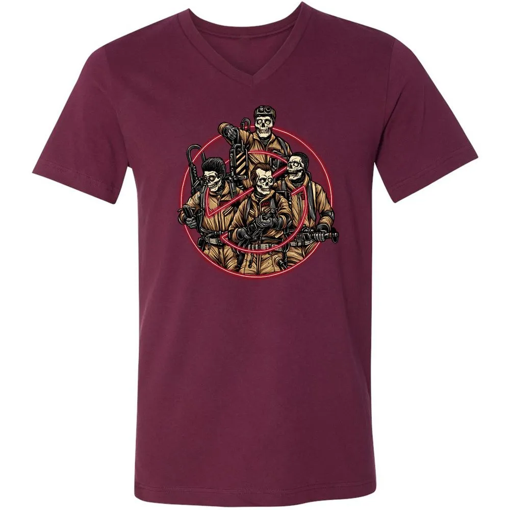 Unisex V-Neck T-Shirt - STEKUBZJ - Maroon - 6