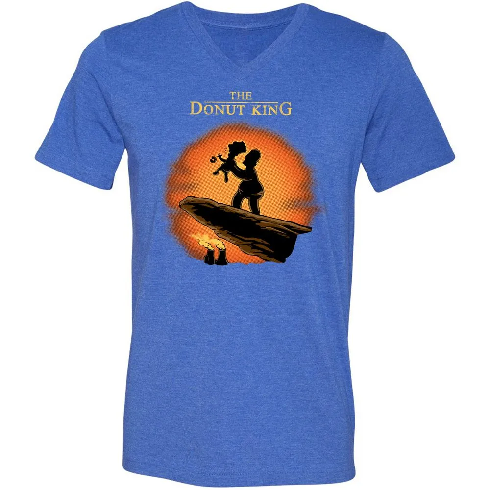 Unisex V-Neck T-Shirt - UKW2X34Z - Heather True Royal - 14