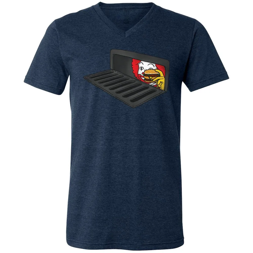Unisex V-Neck T-Shirt - A3PUSTXR - Heather Navy - 15