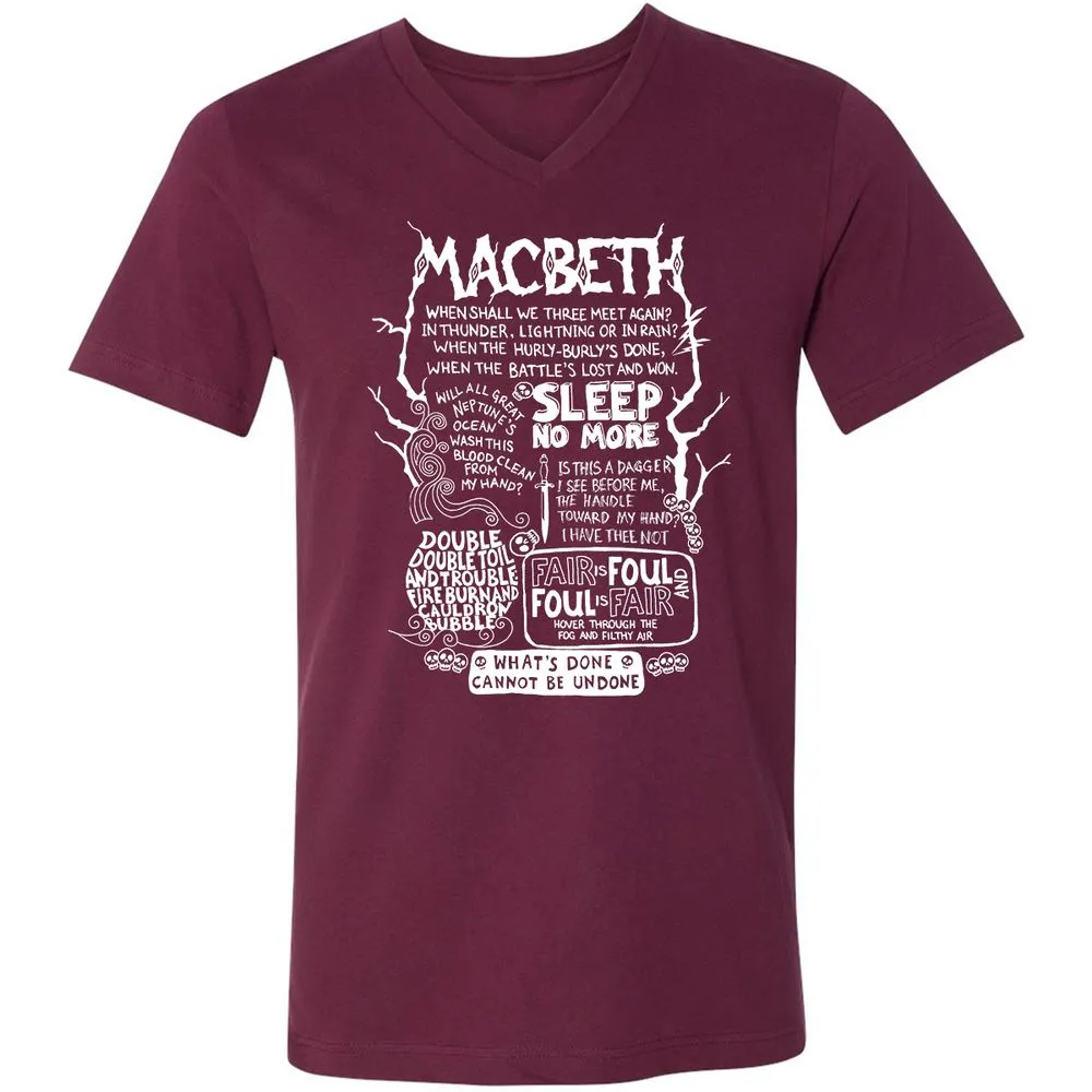 Unisex V-Neck T-Shirt - YE35DLUN - Maroon - 6