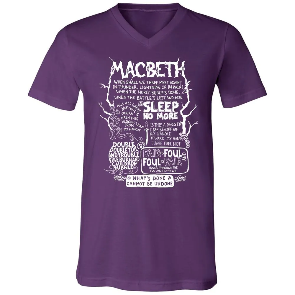 Unisex V-Neck T-Shirt - YE35DLUN - Team Purple - 9