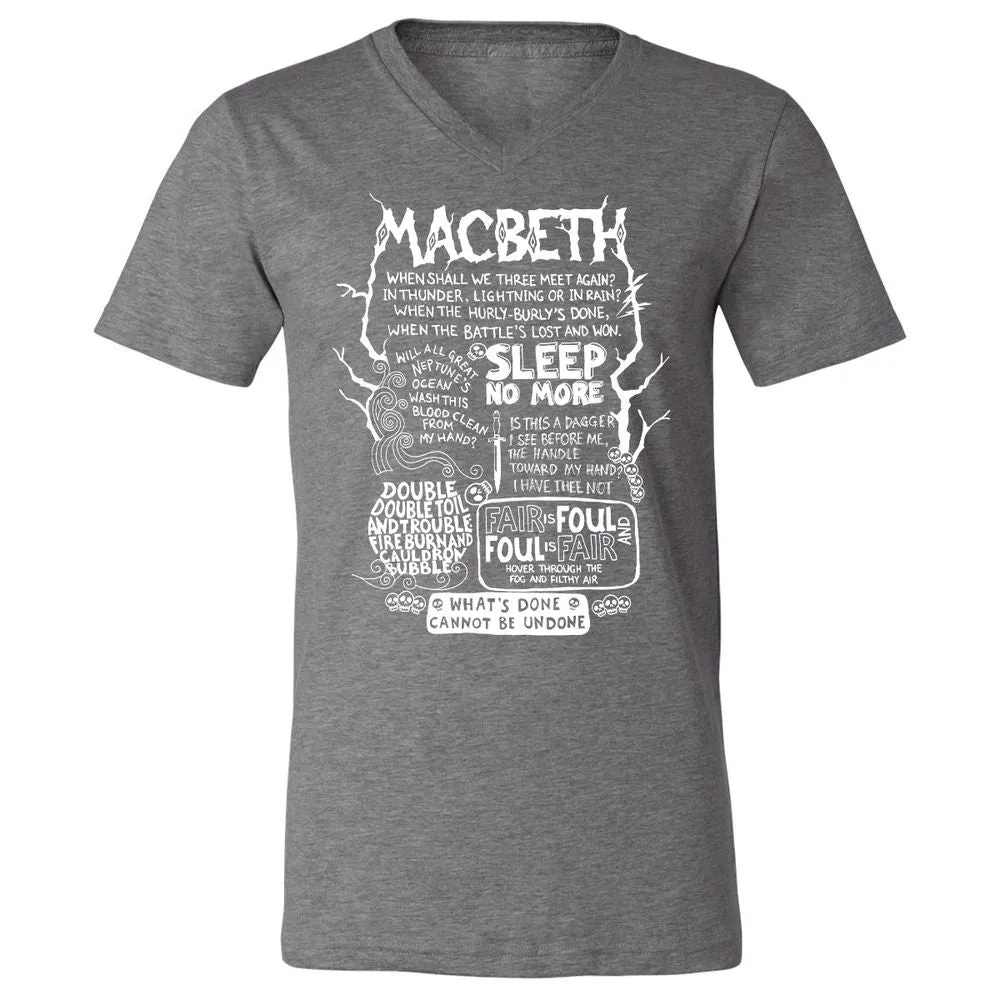 Unisex V-Neck T-Shirt - YE35DLUN - Deep Heather - 13