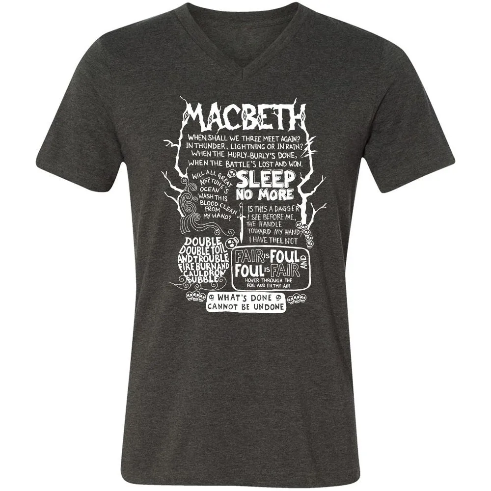 Unisex V-Neck T-Shirt - YE35DLUN - Dark Grey Heather - 8
