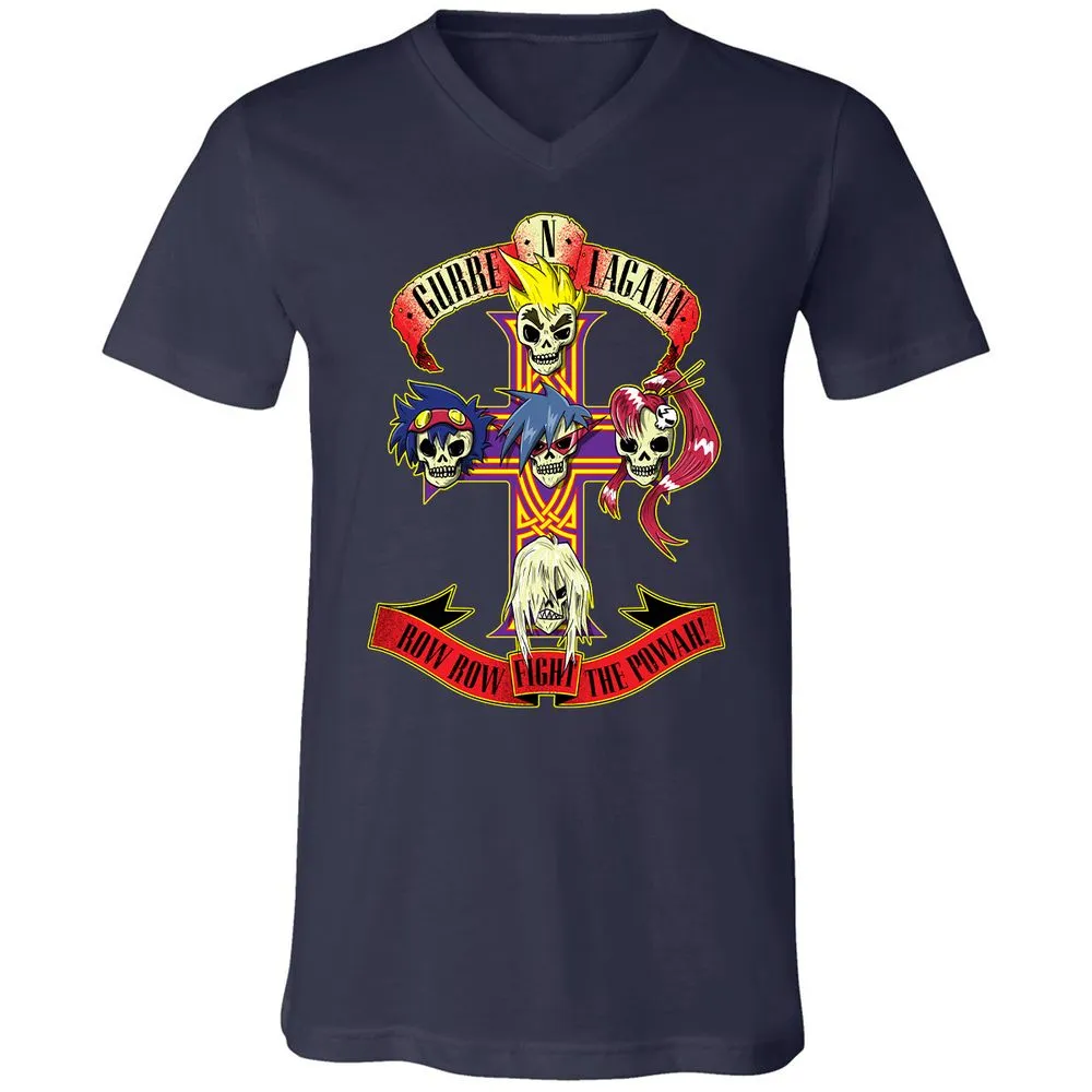 Unisex V-Neck T-Shirt - N5JVQ8EX - Navy - 2