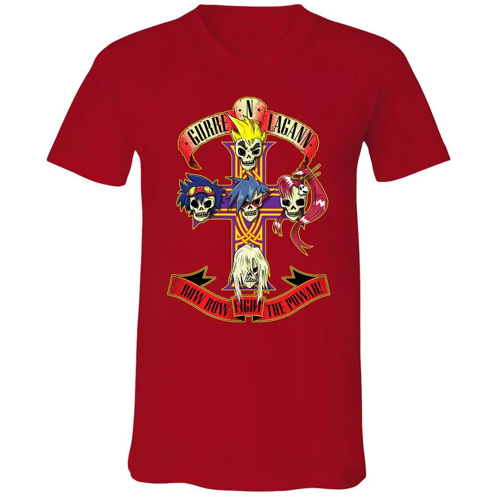 Unisex V-Neck T-Shirt - N5JVQ8EX - Red - 3