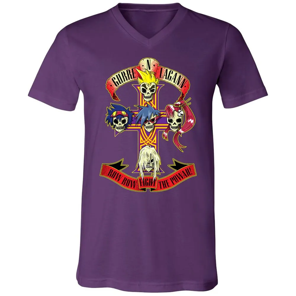 Unisex V-Neck T-Shirt - N5JVQ8EX - Team Purple - 9