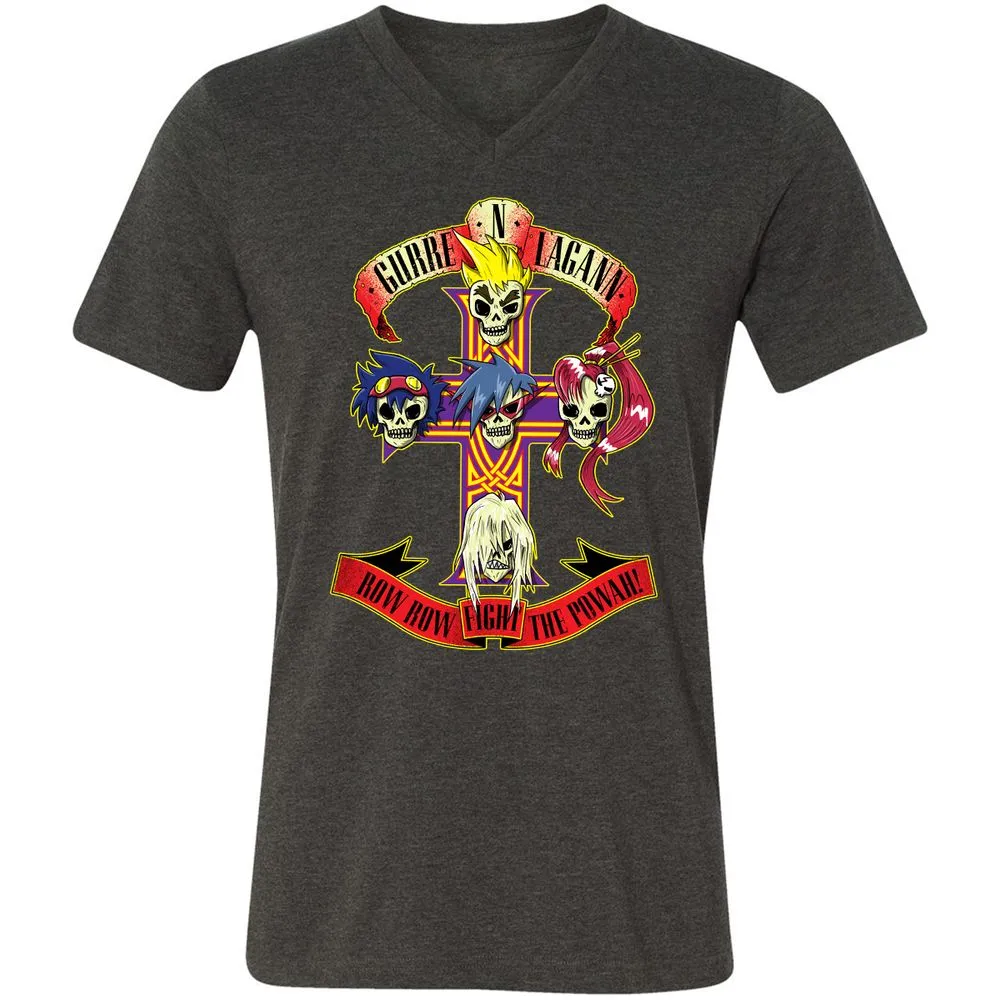 Unisex V-Neck T-Shirt - N5JVQ8EX - Dark Grey Heather - 8