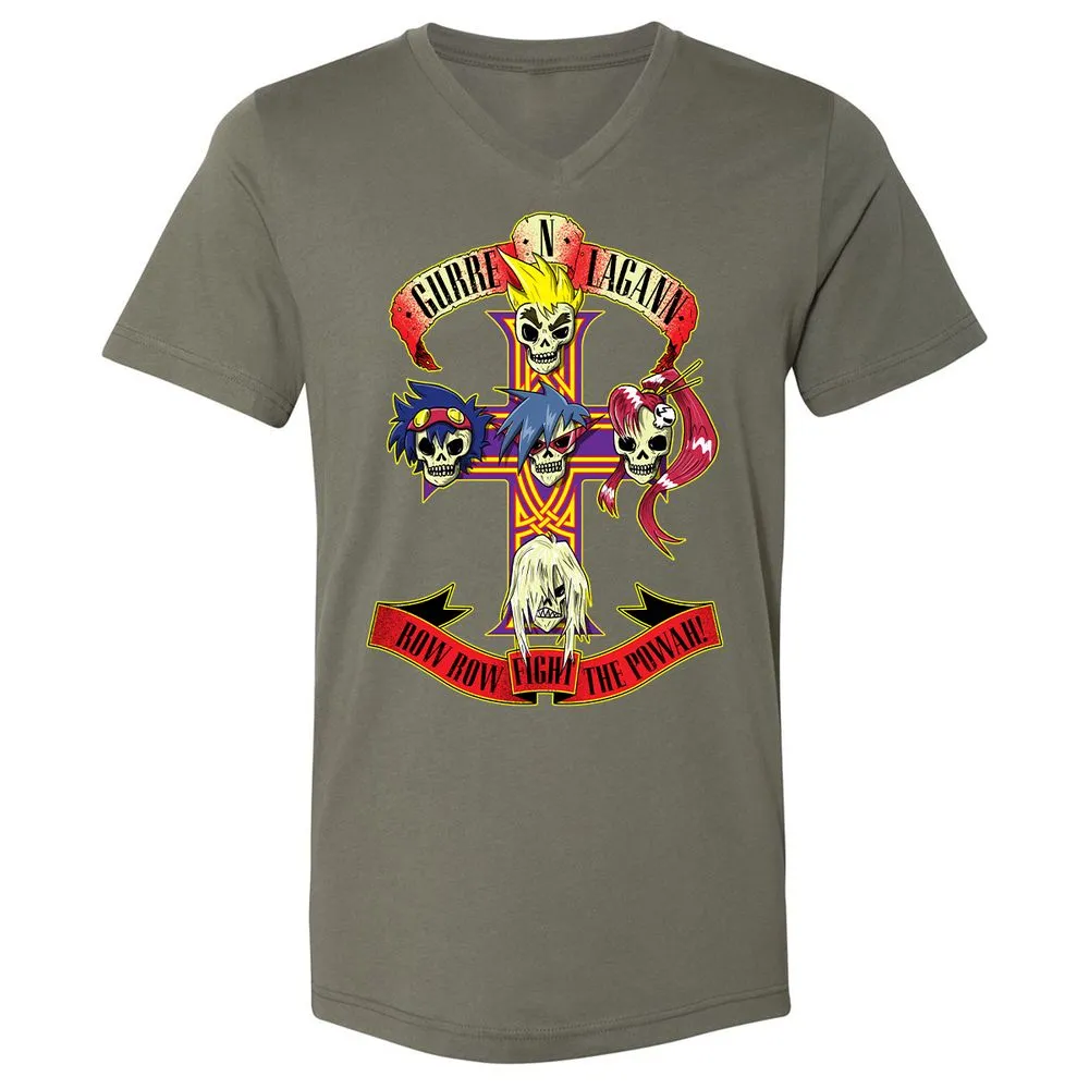 Unisex V-Neck T-Shirt - N5JVQ8EX - Military Green - 10