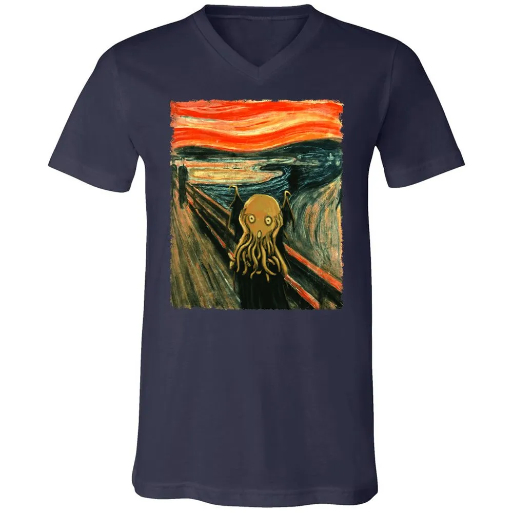Unisex V-Neck T-Shirt - VQBQP7LZ - Navy - 2