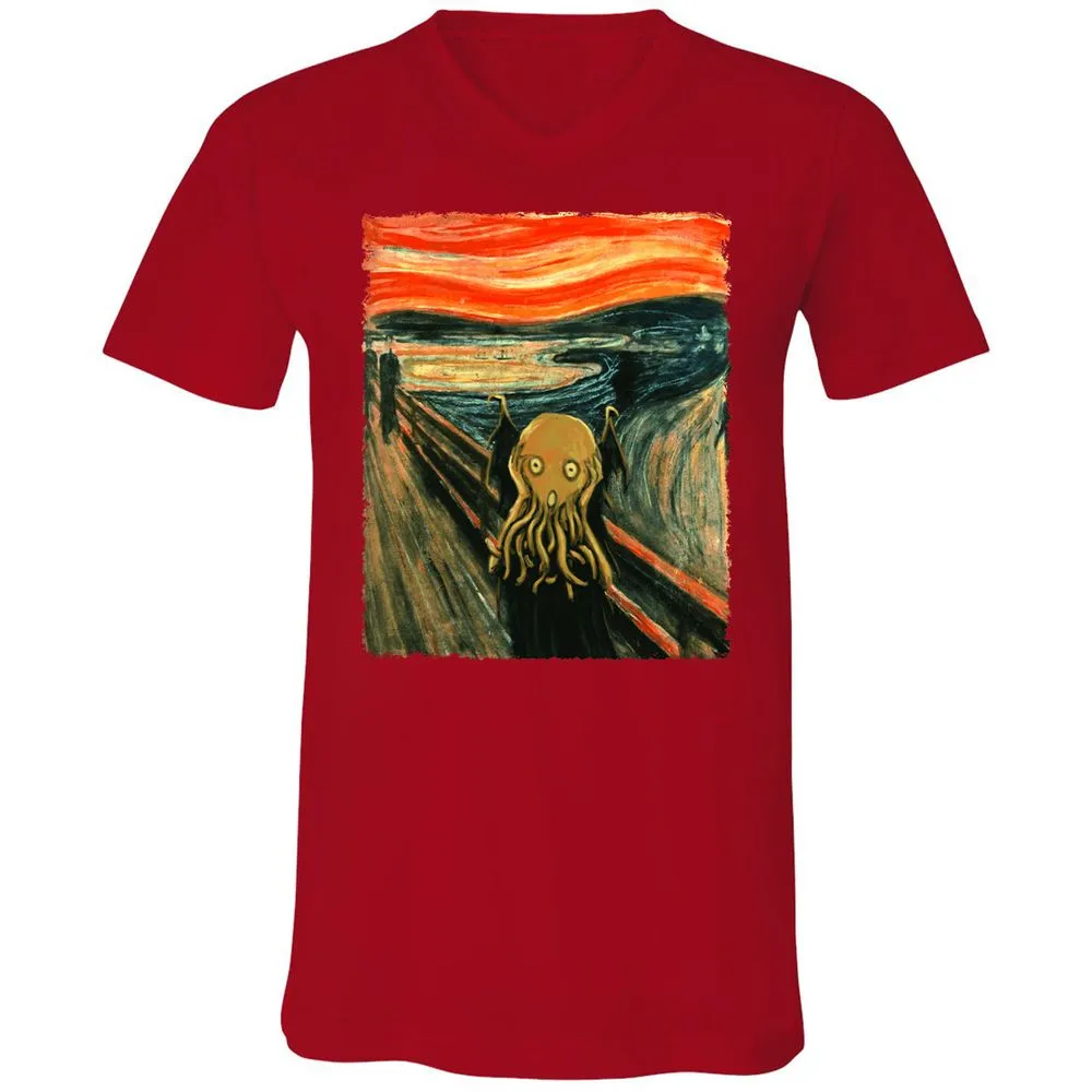 Unisex V-Neck T-Shirt - VQBQP7LZ - Red - 3