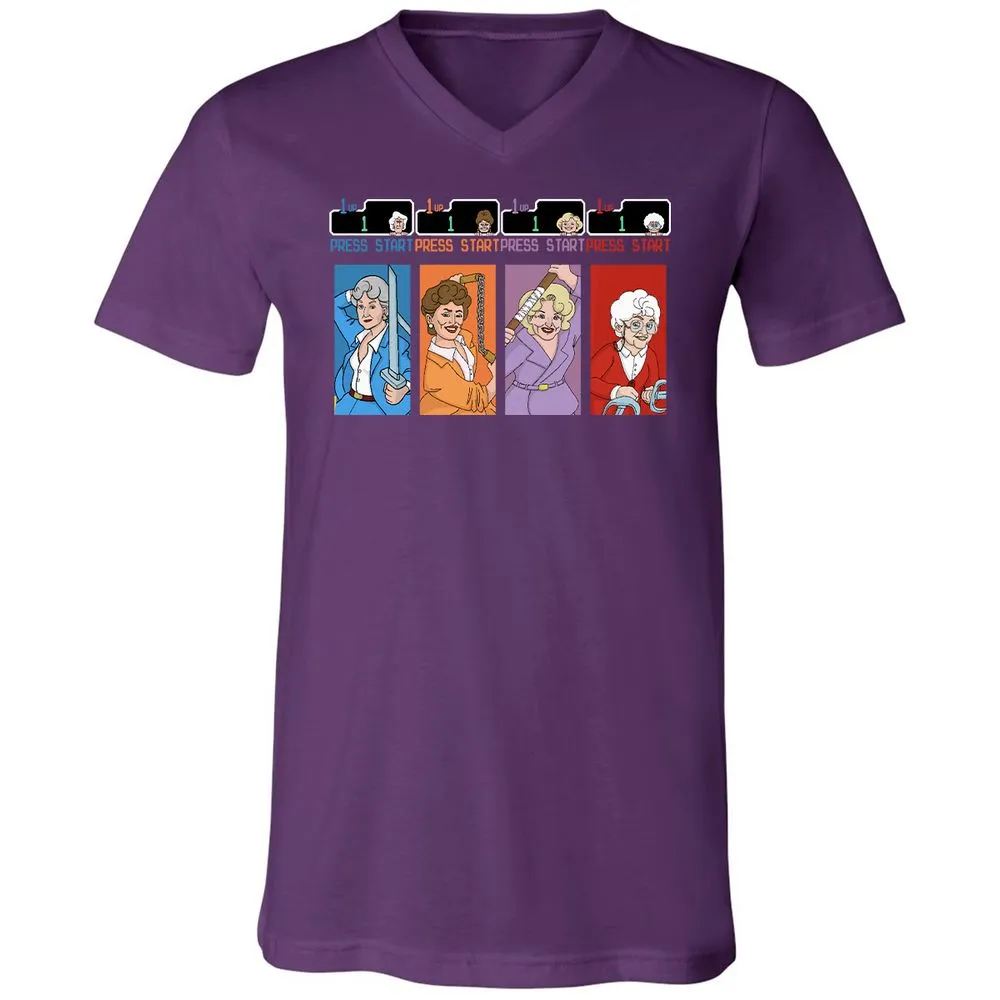 Unisex V-Neck T-Shirt - 23FDQA77 - Team Purple - 9