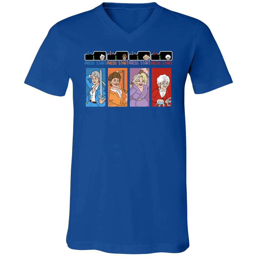 Unisex V-Neck T-Shirt - 23FDQA77 - True Royal - 4