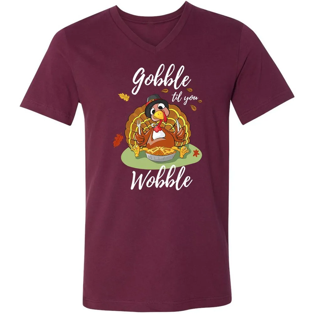 Unisex V-Neck T-Shirt - 8944CQQX - Maroon - 6