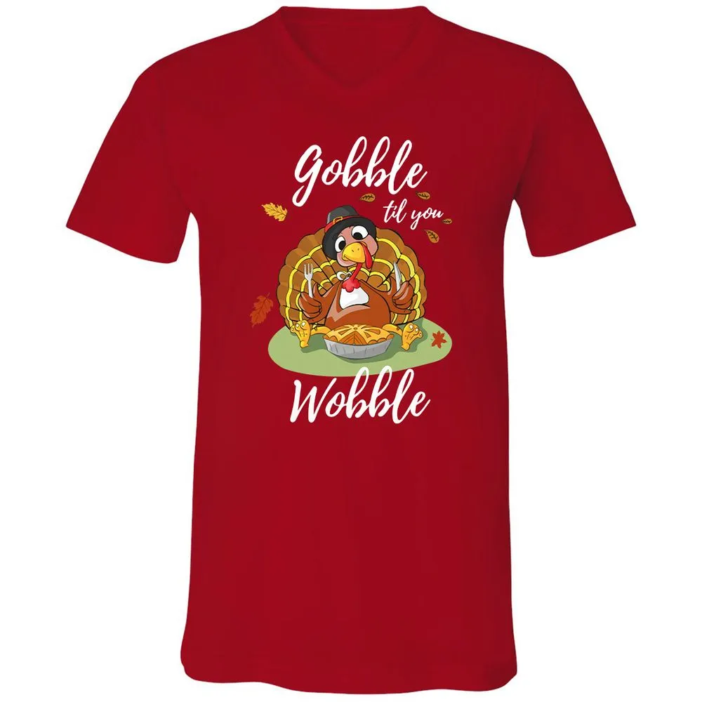 Unisex V-Neck T-Shirt - 8944CQQX - Red - 3