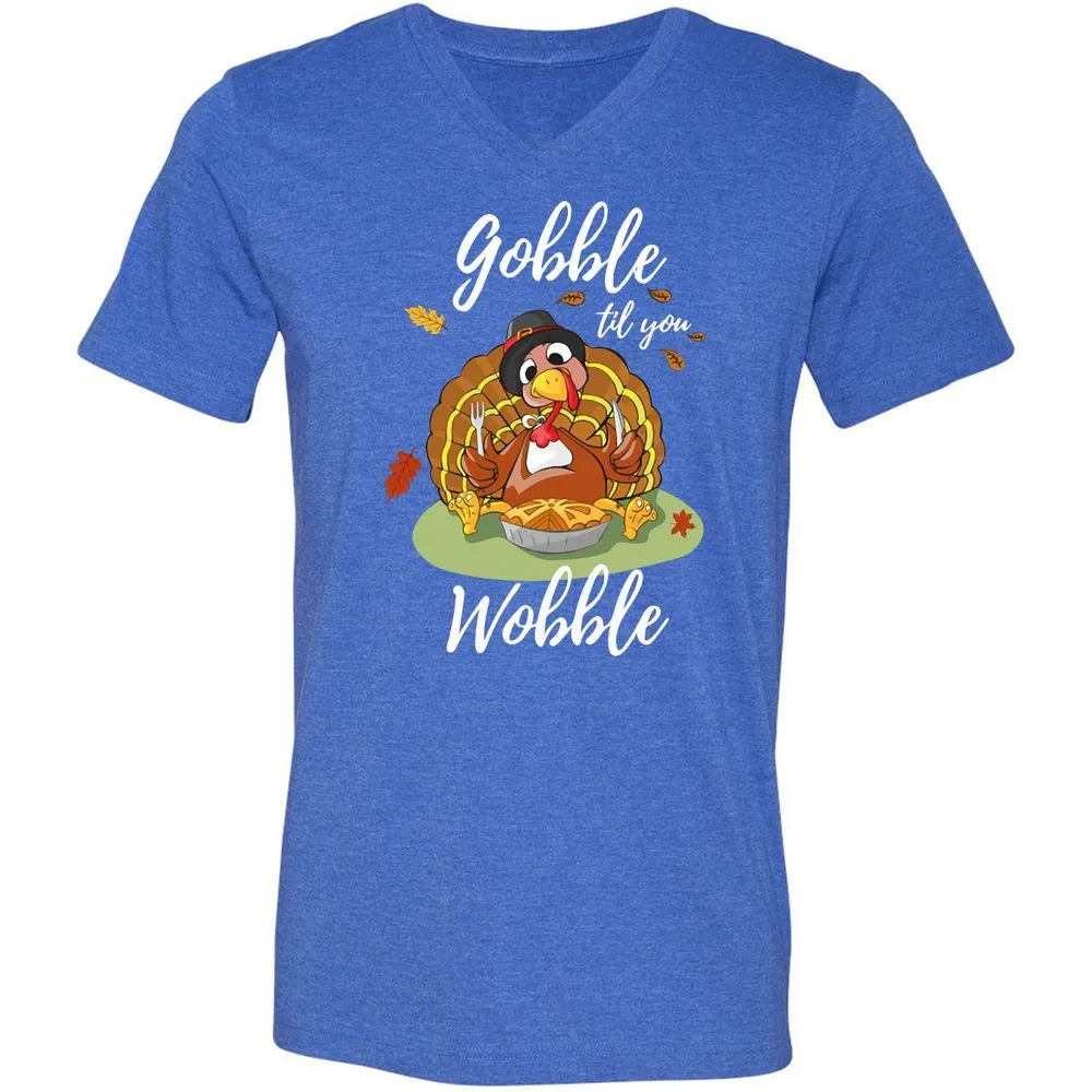 Unisex V-Neck T-Shirt - 8944CQQX - Heather True Royal - 14