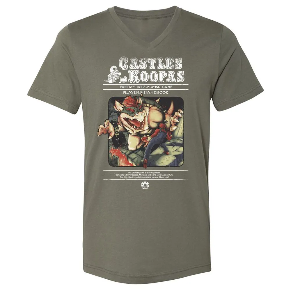 Unisex V-Neck T-Shirt - KSZ96L49 - Military Green - 10