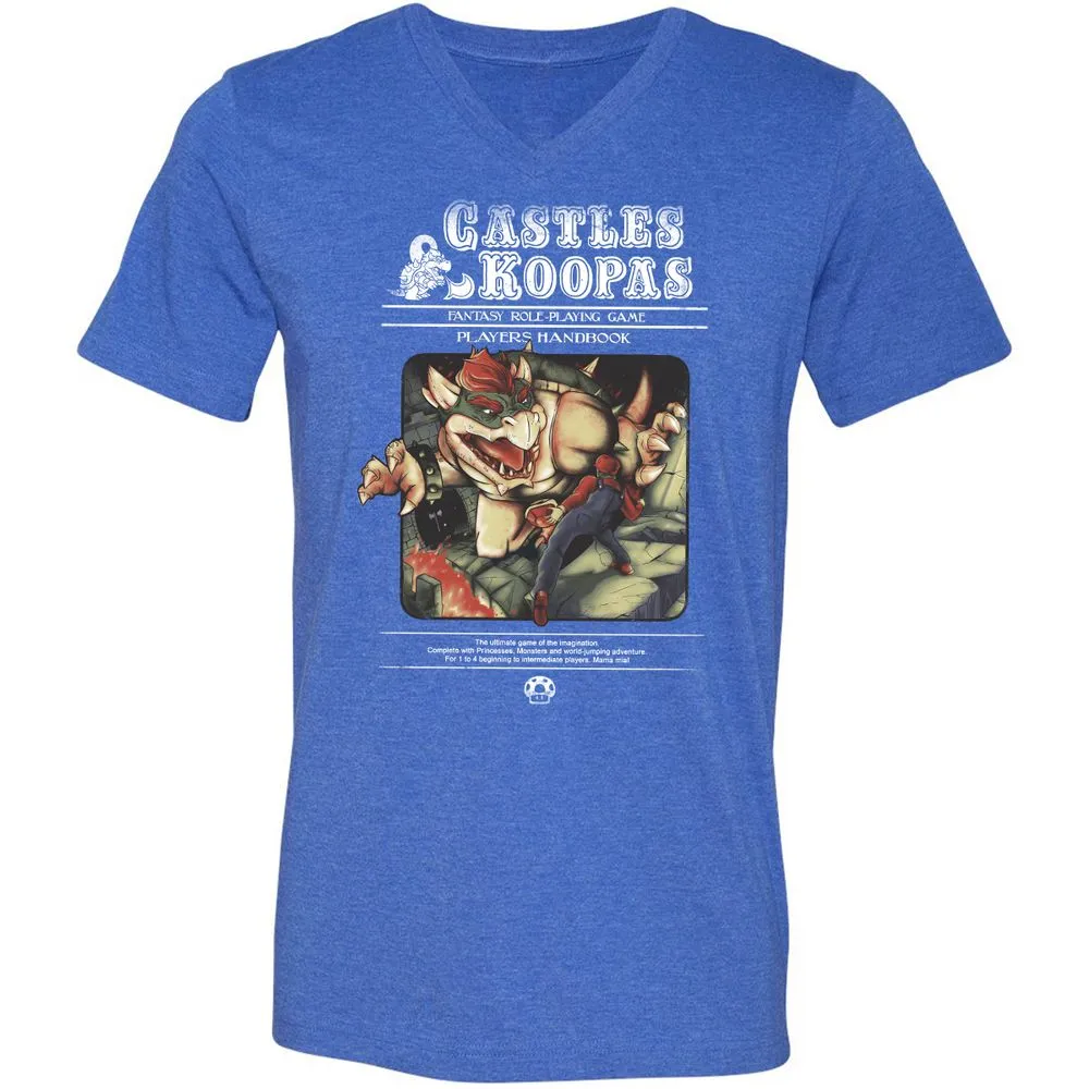 Unisex V-Neck T-Shirt - KSZ96L49 - Heather True Royal - 14