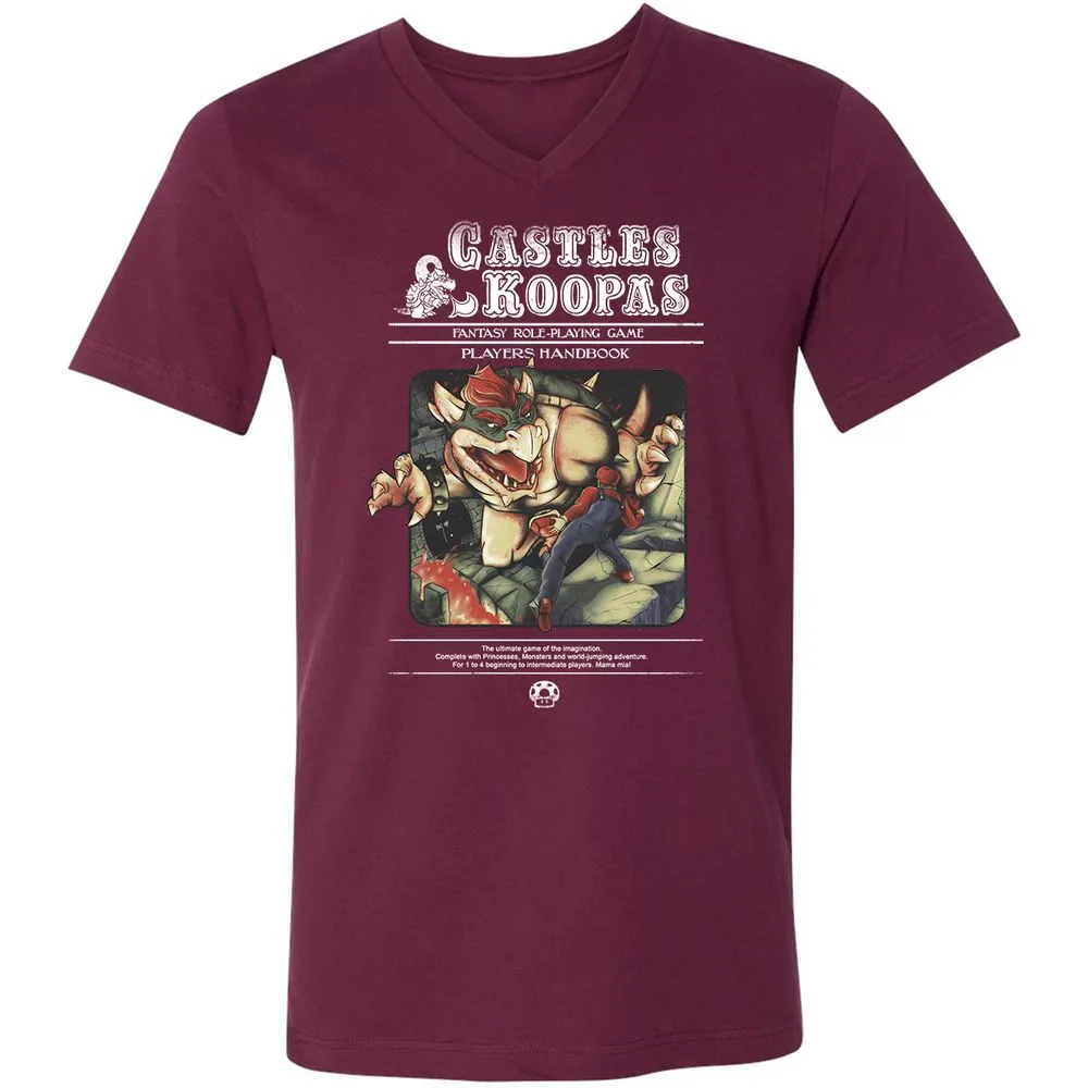 Unisex V-Neck T-Shirt - KSZ96L49 - Maroon - 6
