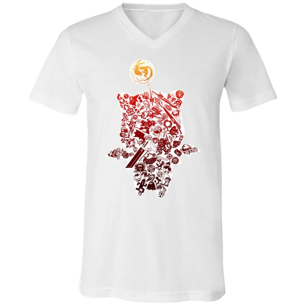 Unisex V-Neck T-Shirt - R8ME22Q8 - White - 5