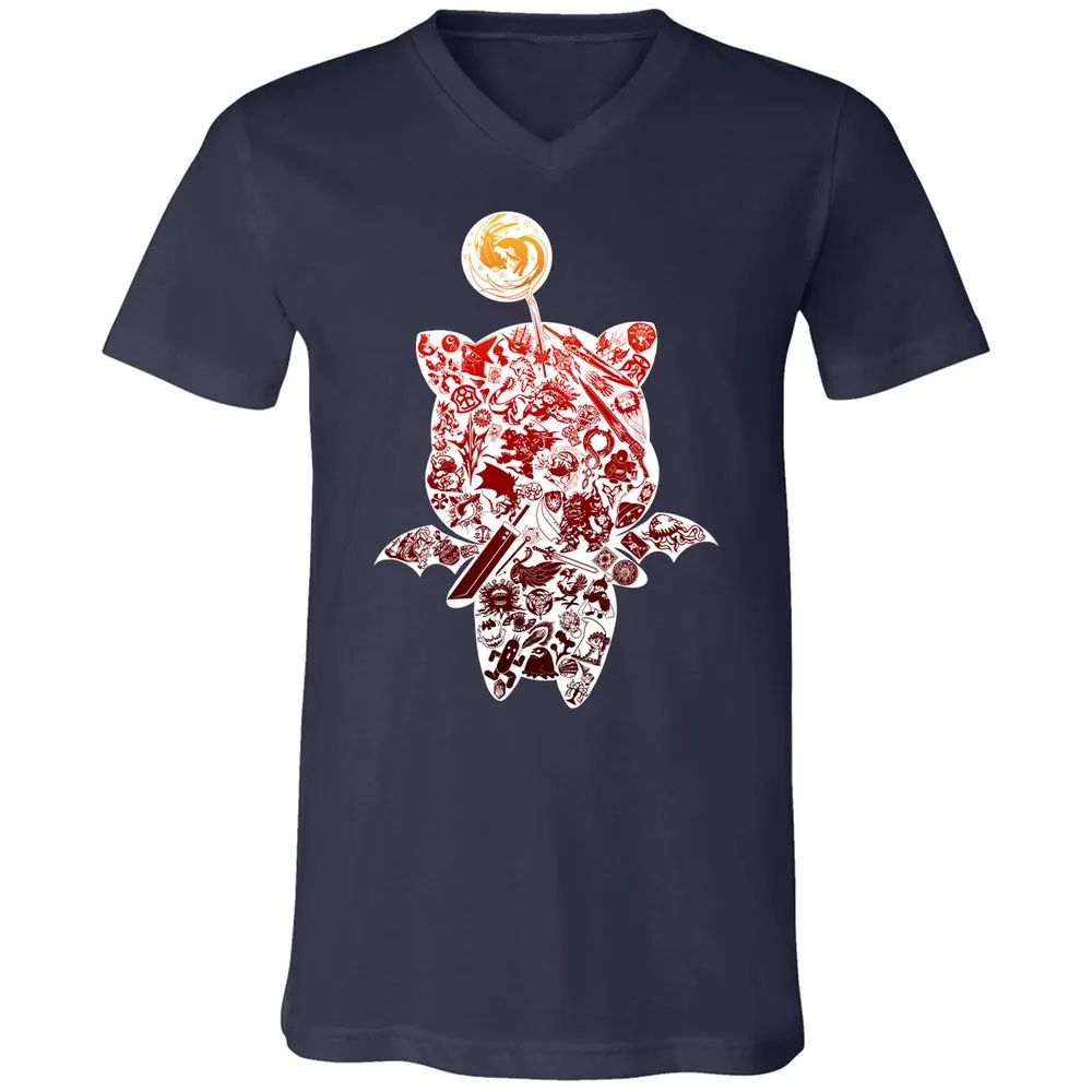 Unisex V-Neck T-Shirt - R8ME22Q8 - Navy - 2