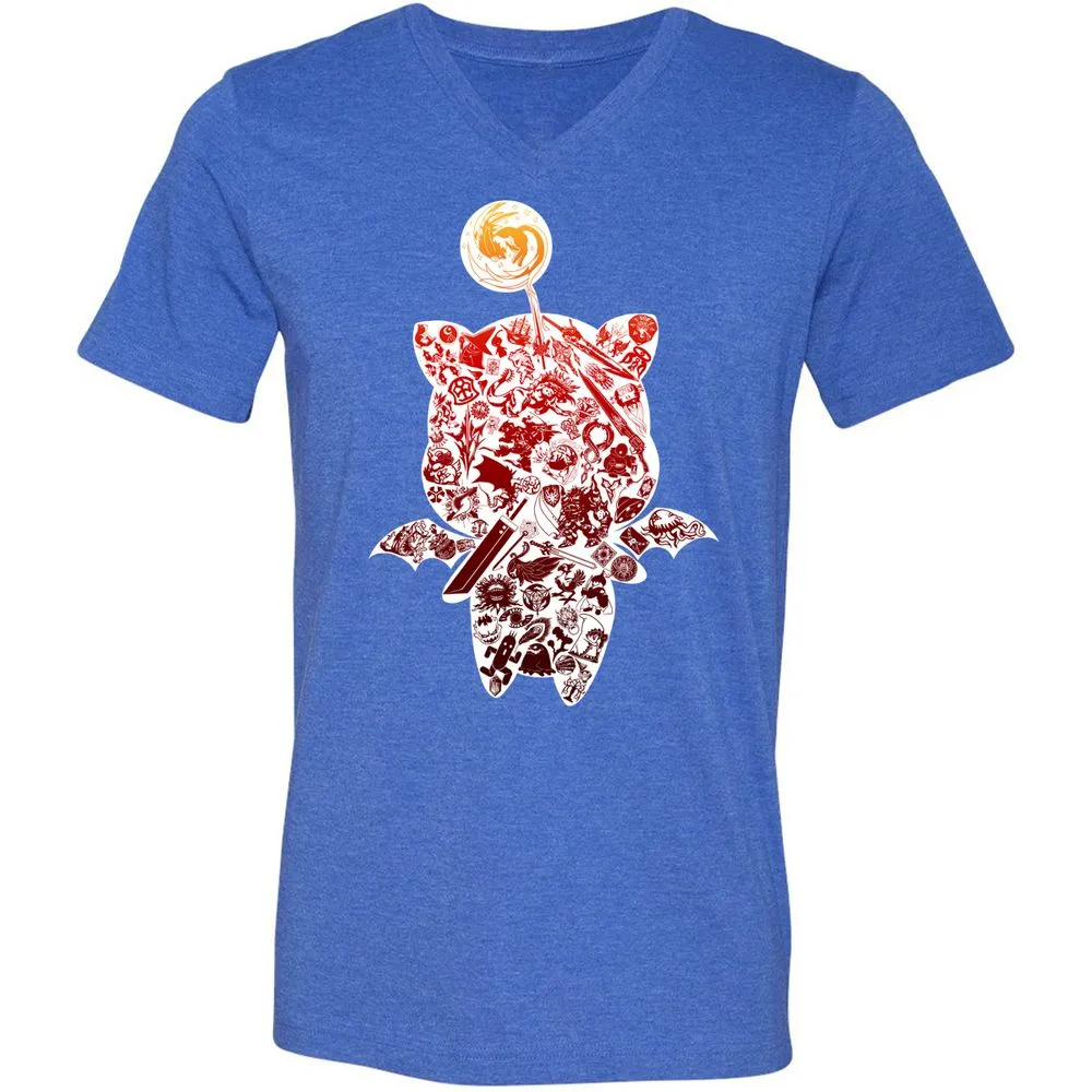 Unisex V-Neck T-Shirt - R8ME22Q8 - Heather True Royal - 14