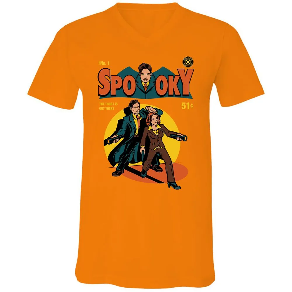 Unisex V-Neck T-Shirt - REAVCHB4 - Orange - 11