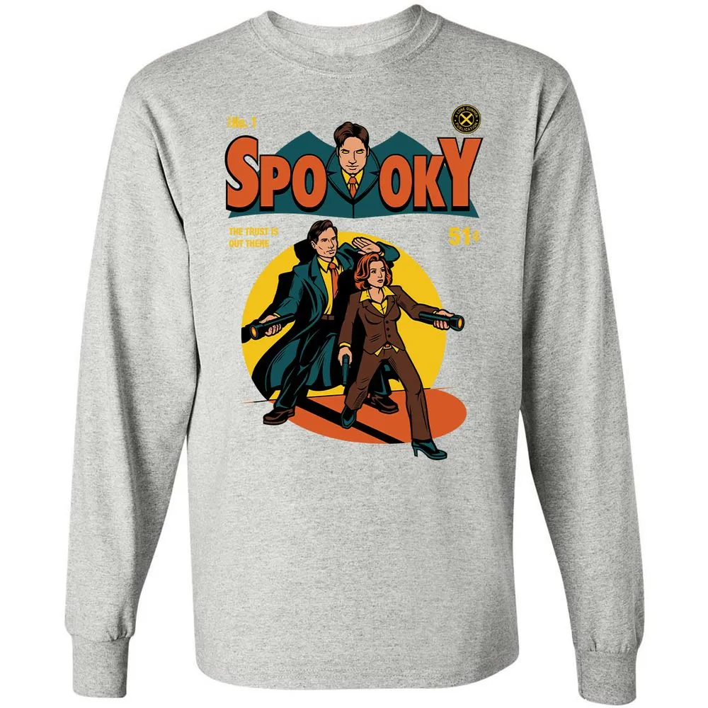 Long Sleeve T-Shirt - E7E5UJLV - Ash - 7