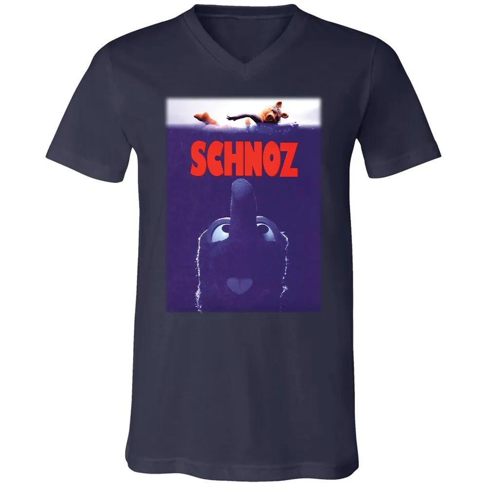 Unisex V-Neck T-Shirt - XKD9BX7R - Navy - 2