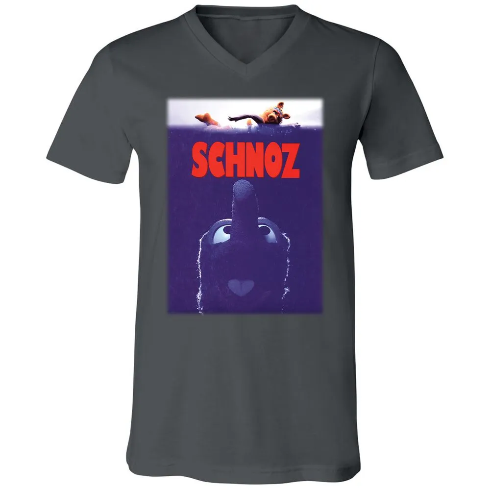 Unisex V-Neck T-Shirt - XKD9BX7R - Asphalt - 12