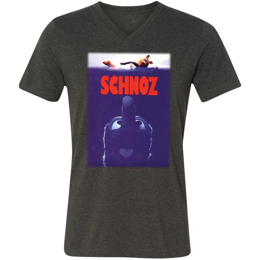 Unisex V-Neck T-Shirt - XKD9BX7R - Dark Grey Heather - 8